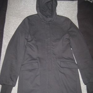 YOKO DEVEREAUX 2007 Hooded Fleece Overcoat SMALL